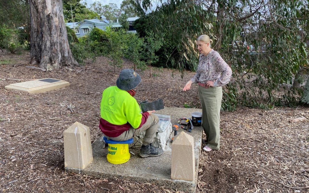 Heritage Park and Cemetery Restoration Works Underway Francis Lookout, Corinda