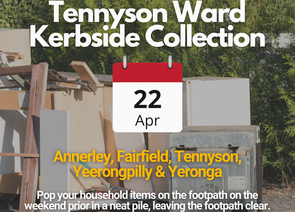 Upcoming kerbside collection for Annerley, Fairfield, Tennyson, Yeerongpilly and Yeronga